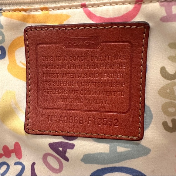 COACH Hampton Reversible Tote Scribble Logo Pattern Y2K Vintage - Picture 3 of 16